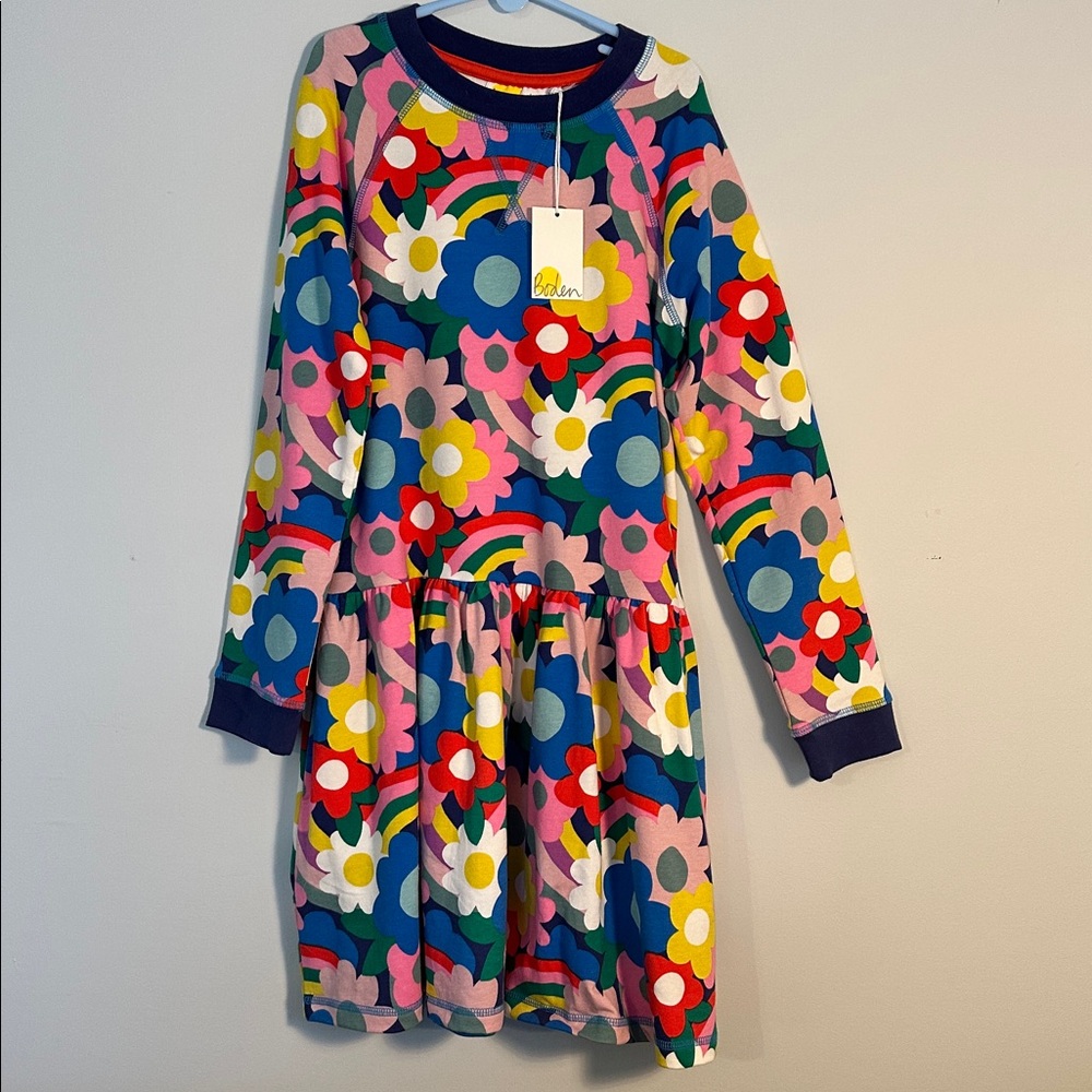 Mini Boden Colorful Floral Kids Dress